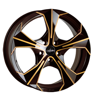 pneumatiky - 7.5x17 5x112 ET47 Oxigin 17 Strike mehrfarbig brown gold polish PKW lto Rfky / Alu Toora kmh-Wheels pneumatiky