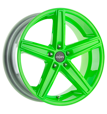pneumatiky - 8.5x18 5x120 ET35 Oxigin 18 Concave grün neon green Offroad Zimn 17.5 