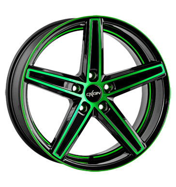 pneumatiky - 9.5x19 5x112 ET35 Oxigin 18 Concave grün neon green polish odevy Rfky / Alu moped bezpecnostn obuv trziste
