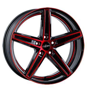 pneumatiky - 7.5x18 5x120 ET38 Oxigin 18 Concave rot red polish peugeot Rfky / Alu ZENDER Scooter Parts disky