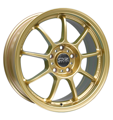 pneumatiky - 8.5x18 5x114.3 ET55 OZ Alleggerita HLT gold race Gold kmh-Wheels Rfky / Alu kapuce lift Kerscher pneu