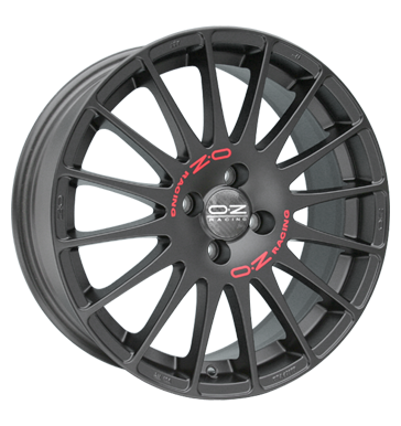 pneumatiky - 7x16 4x100 ET37 OZ Superturismo GT schwarz matt schwarz mit roter Schrift bezpecnostn vesty Rfky / Alu palivo Wheelworld disky