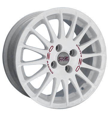 pneumatiky - 6.5x15 4x108 ET25 OZ Superturismo WRC weiss weiY lackiert rote Schrift psy Rfky / Alu realizovat ventil auta pneumatiky