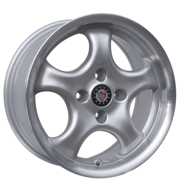 pneumatiky - 7.25x15 4x100 ET35 Platin P16C silber silber prves Rfky / Alu BRABUS Svetla + Lights pneus