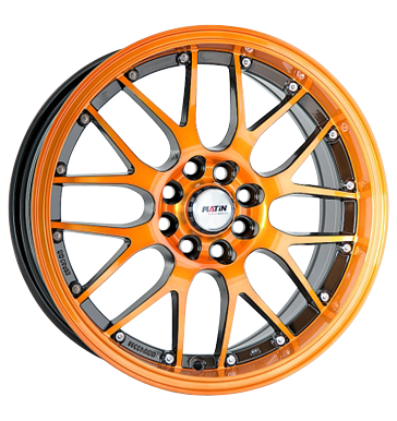 pneumatiky - 7x17 5x100 ET35 Platin P61 mehrfarbig black orange Americk vozy Rfky / Alu KING kufr Tray b2b pneu