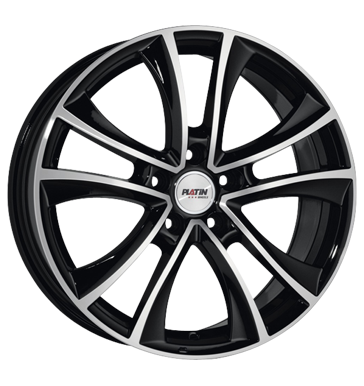 pneumatiky - 8x18 5x120 ET34 Platin P71 schwarz schwarz poliert prslusenstv Rfky / Alu Alustar GS-Wheels pneumatiky