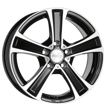 pneumatiky - 6.5x16 5x114.3 ET50 Platin P56 schwarz schwarz poliert kmh-Wheels Rfky / Alu auto Parka b2b pneu