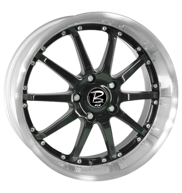 pneumatiky - 9x17 4x100 ET30 Proline PE schwarz black polished Spojky + E Sady Rfky / Alu csti tela ENZO disky