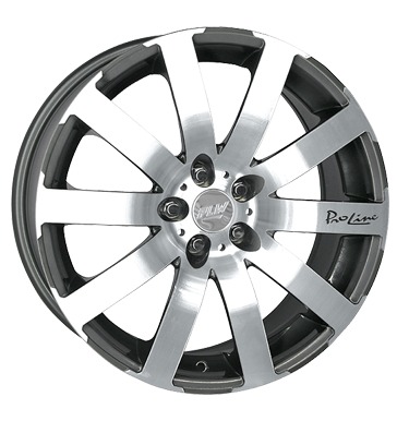 pneumatiky - 7.5x17 4x108 ET25 Proline PG grau / anthrazit Carbon brilliant poliert Maxx Kola Rfky / Alu MB-Italia Parka Autodlna