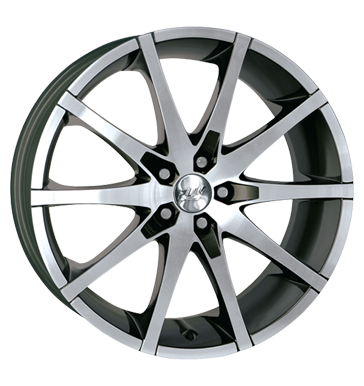 pneumatiky - 8x17 5x100 ET35 Proline PU grau / anthrazit Carbon brilliant AZEV Rfky / Alu provozn zarzen kola z lehkch slitin pneus