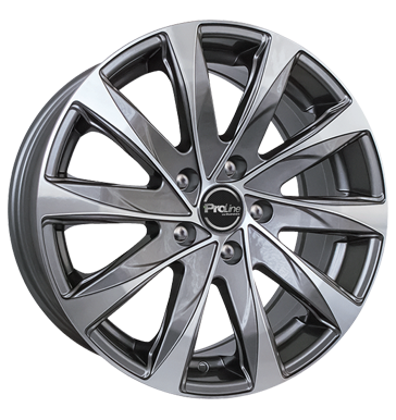 pneumatiky - 6.5x15 5x112 ET44 Proline PXG grau / anthrazit grau poliert Lackierwerkzeuge Rfky / Alu rucn vozk BRABUS disky