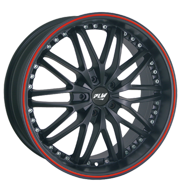 pneumatiky - 8.5x19 5x120 ET50 Proline PXI schwarz black matt mit lackiertem Farbring rot Zesilovac Prslusenstv Rfky / Alu baterie snehov retezy trziste