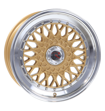 pneumatiky - 7.5x16 4x100 ET25 R-Style RS1 gold gold Horn poliert Offroad All Terrain Rfky / Alu kolobezka Chrome Parts trziste