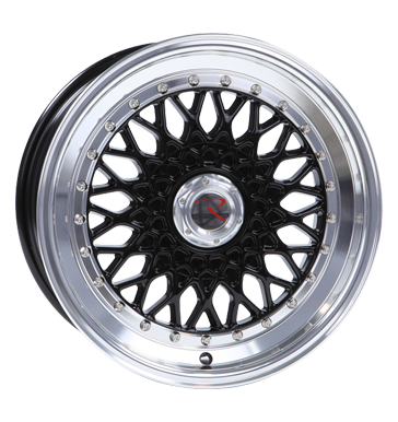 pneumatiky - 8x15 4x100 ET25 R-Style RS1 schwarz schwarz Horn poliert AZEV Rfky / Alu Wheelworld Rim luzka (nhradn dly) Hlinkov disky