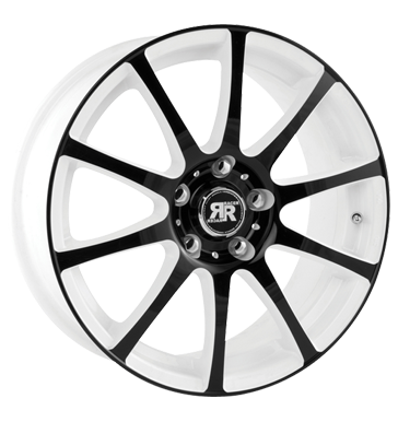pneumatiky - 7x16 4x108 ET25 Racer Wheels Axis weiss white machined face black Samolepka + filmy Rfky / Alu Offroad Zimn 17.5 