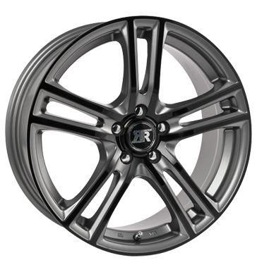 pneumatiky - 6x14 4x108 ET15 Racer Wheels Cup grau / anthrazit gun metal machined face black ADVANTI Rfky / Alu AUDI pce o pneumatiky velkoobchod s pneumatikami