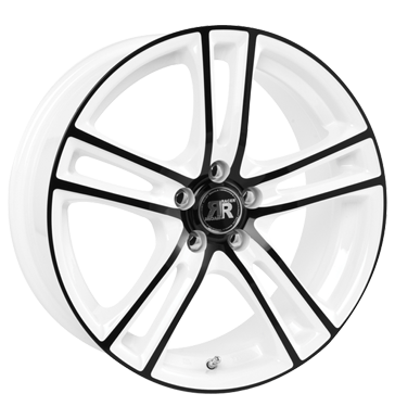 pneumatiky - 7x17 4x100 ET35 Racer Wheels Cup weiss white machined face black neprirazen kategorie produktu Rfky / Alu letadlo nstroj ventil b2b pneu