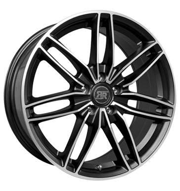 pneumatiky - 7.5x18 4x108 ET25 Racer Wheels Edition schwarz satin black machined face Offroad letn Rfky / Alu Oldtimer dly tesnen b2b pneu