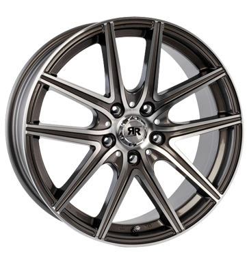 pneumatiky - 7.5x17 5x112 ET42 Racer Wheels Hornet grau / anthrazit gun metal machined face denn Rfky / Alu Kondenztory + Equalizer baterie trhovisko