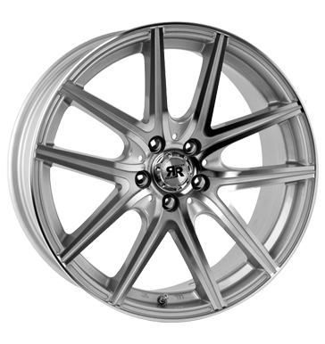 pneumatiky - 7.5x17 4x100 ET35 Racer Wheels Hornet silber silver machined face recnk Rfky / Alu Flip zvaz lkrnicky disky