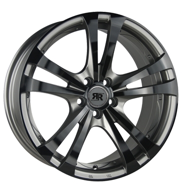 pneumatiky - 7.5x17 4x108 ET40 Racer Wheels Lyra Light schwarz gun metal machined face black trkolka Part Rfky / Alu Slevy sluzba Autodlna