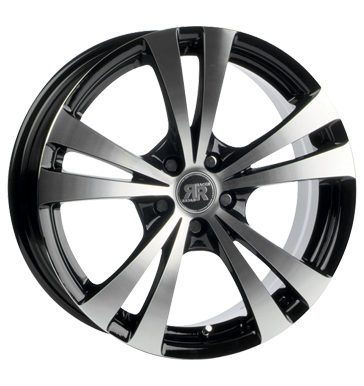 pneumatiky - 7x17 4x108 ET25 Racer Wheels Lyra schwarz black machined face Zimn pln kola Steel Rfky / Alu baterie Polo tricka pneus