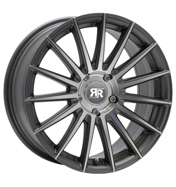 pneumatiky - 7x16 5x114.3 ET40 Racer Wheels Monza grau / anthrazit gun metal machined face Lackierwerkzeuge Rfky / Alu bundy nstroj ventil pneus