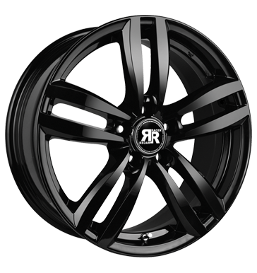 pneumatiky - 6.5x16 5x108 ET52.5 Racer Wheels Target schwarz black kalhoty Rfky / Alu sluzba replika Autoprodejce