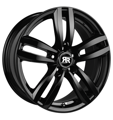 pneumatiky - 7x17 5x108 ET46 Racer Wheels Target schwarz black Quad Rfky / Alu motocykl ventil AUDI Predaj pneumatk