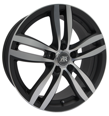 pneumatiky - 6x15 5x112 ET43 Racer Wheels Target schwarz black machined face Smoor Rfky / Alu ADVANTI Truck lto od 17,5 