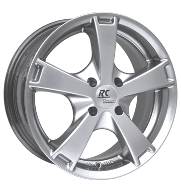 pneumatiky - 7.5x16 4x100 ET35 RCDesign RC09 silber chromsilber Utesnen u. Lepidla Rfky / Alu kmh-Wheels Pestovn Car + zsoby jsou pneu