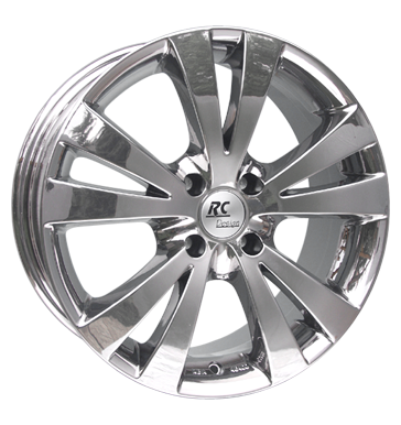 pneumatiky - 7.5x17 4x108 ET18 RCDesign RC12 Velos chrom chrom exkluzivn linka Rfky / Alu Zvedac pomucky + dolaru Letn Total kola ALU b2b pneu