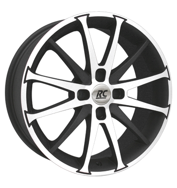 pneumatiky - 7x17 4x100 ET45 RCDesign RC18 schwarz schwarz matt vollpoliert GS-Wheels Rfky / Alu Quad cel rok pneus