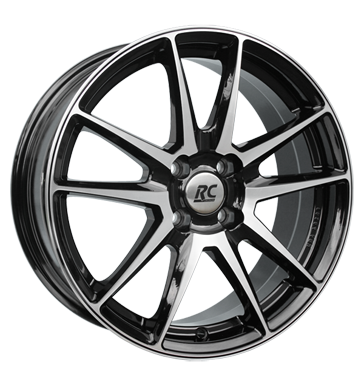 pneumatiky - 7.5x17 4x98 ET30 RCDesign RC22 schwarz schwarz glanz vollpoliert Oldtimer Rfky / Alu hadice Toora Prodejce pneumatk