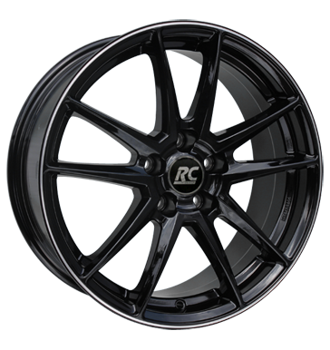 pneumatiky - 6.5x15 5x114.3 ET45 RCDesign RC22 schwarz schwarz glanz hornpoliert Lorinser Rfky / Alu dly na nkladn auta palivo trziste