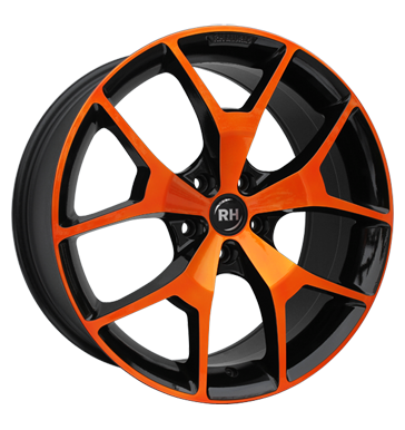 pneumatiky - 9.5x19 5x114.3 ET35 RH BZ orange color polished - orange FOSAB Rfky / Alu Hartge Kerscher disky