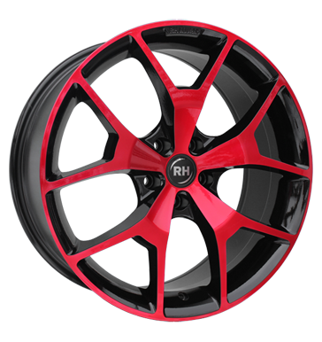 pneumatiky - 9.5x19 5x120 ET35 RH BZ rot color polished - red osvetlen Rfky / Alu motec Offroad Mud Terrain Hlinkov disky