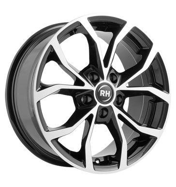 pneumatiky - 7x16 5x108 ET45 RH DF Energy schwarz schwarz vollpoliert elektrick spotrebice Rfky / Alu Borbet kmh-Wheels pneu