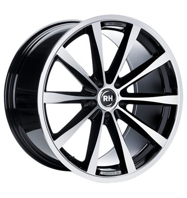 pneumatiky - 8x18 5x105 ET35 RH GT schwarz schwarz vollpoliert kmh-Wheels Rfky / Alu Auto Hi-Fi + navigace Helma Prslusenstv + Hled b2b pneu