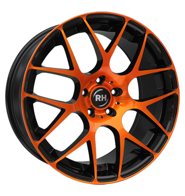 pneumatiky - 8.5x19 5x120 ET35 RH NBU Race orange color polished - orange tesnen Rfky / Alu SCHMIDT Hartge pneus