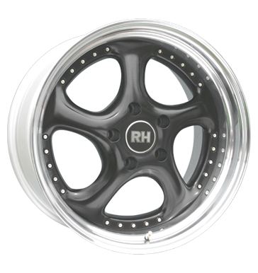 pneumatiky - 10x19 5x120 ET19 RH Turbo P schwarz schwarz Hornpoliert snehov retezy Rfky / Alu kmh-Wheels Kerscher Hlinkov disky