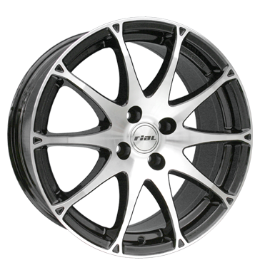 pneumatiky - 8x17 4x100 ET40 Rial Bari schwarz diamant-schwarz frontpoliert GMP Italia Rfky / Alu Wheelworld Smoor b2b pneu