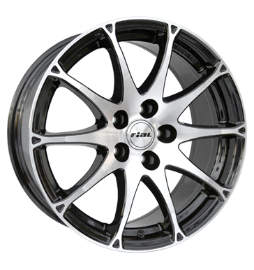 pneumatiky - 7.5x18 5x112 ET48 Rial Bari schwarz diamant-schwarz frontpoliert nemrznouc smes Rfky / Alu motocykl Motorsport pneu