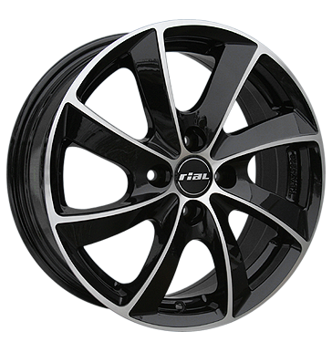 pneumatiky - 6.5x16 4x108 ET25 Rial Lugano schwarz diamant-schwarz frontpoliert brzdov kapalina Rfky / Alu Motorsport motocykl trhovisko