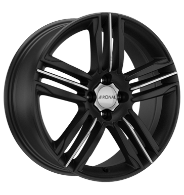 pneumatiky - 7x17 4x100 ET35 Ronal R57 schwarz mattschwarz-frontkopiert EXCENTRI Rfky / Alu KOLA Mutec Velkoobchod