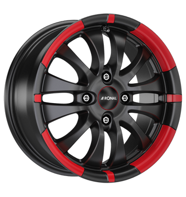 pneumatiky - 6x15 4x100 ET45 Ronal R59 mehrfarbig jetblack-red rim PKW lto Rfky / Alu zvodn auto Lorinser Autoprodejce