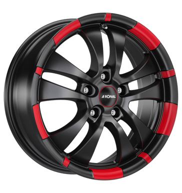 pneumatiky - 7.5x17 5x114.3 ET40 Ronal R59 mehrfarbig jetblack-red rim osvetlen Rfky / Alu Kombinzy / kombinace sapont pneu
