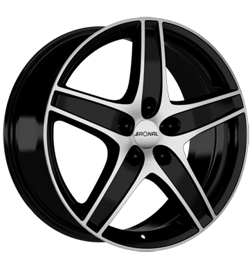 pneumatiky - 7.5x16 5x114.3 ET40 Ronal R48 schwarz jetblack-frontkopiert Alcar Rfky / Alu Opel Lorinser Prodejce pneumatk