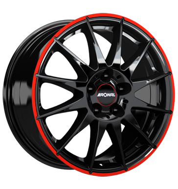 pneumatiky - 8x17 5x120 ET35 Ronal R54 MCR mehrfarbig jetblack-red rim Prizpusoben & Performance Rfky / Alu koncovky kolobezka Prodejce pneumatk