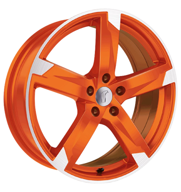 pneumatiky - 8x18 5x108 ET45 Rondell 01RZ orange racing orange poliert hardtops Rfky / Alu mastek truck ventil pneumatiky